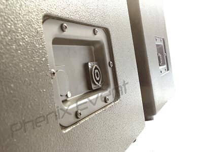 plaque connecteur speakon enceintes sono peinture warnex