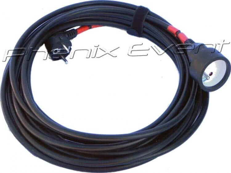rallonge electrique 10m 16a monophasée noire