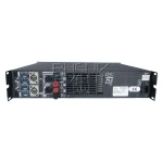 vue arrière et connectique d'un amplificateur QSC PL230A Powerlight2