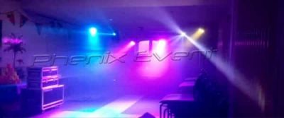 les scanners du pack fete 2 diffusent leur faisceaux et dynamisent une soirée d'anniversaire dans la salle des fetes de neufchef