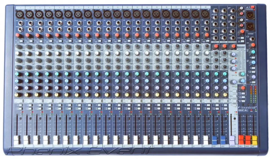 console de mixage soundcraft mfxi 20