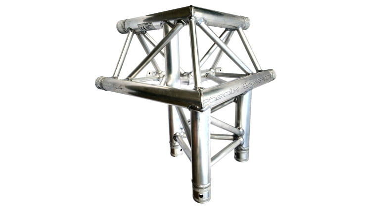 global truss f33c32, angle 90 degrés en aluminium avec 3 départs