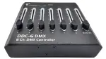le controleur stairville ddc-6 dmx dispose de 6 canaux et 1 canal master