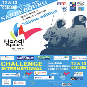 affiche du 32e challenge international d'escrime handisport de sarrebourg
