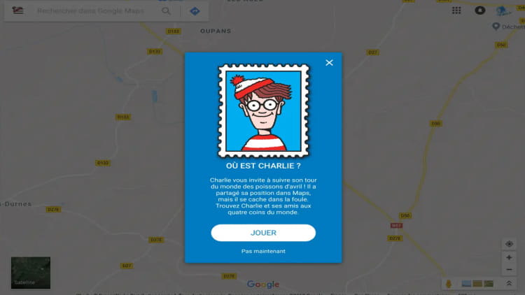 l'invitation de Charlie à le suivre dans son tour du monde sur google map