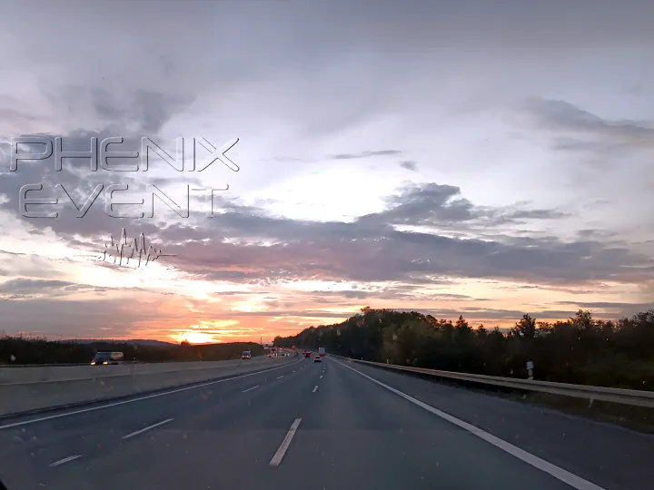 un coucher de soleil