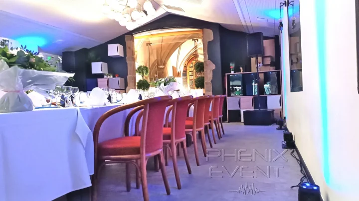 Installation du pack sono 2000w stack 12x212m-STK au mariage à l'Hôtel de Paris de Saint-Avold