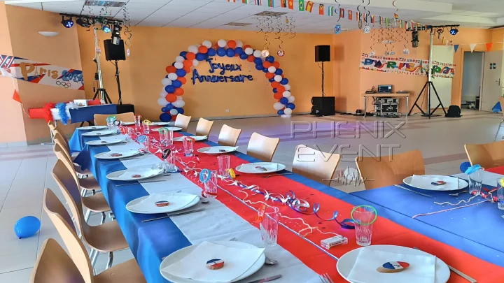 Matériel de sonorisation et d'éclairage loué pour une fête d'anniversaire à Narbéfontaine