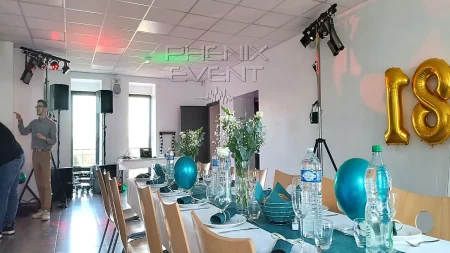 Sono, lumière et vidéoprojecteur pour un anniversaire dans la salle des fêtes de Macheren