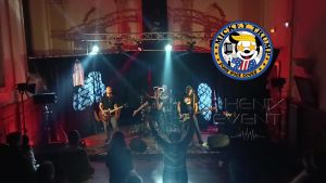 Mickey Trump pendant leur reprise festive de All I Want for Christmas Is You, lors du concert caritatif pour Sclérolife.