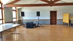 installation du Pack Sono 2000W RMS dans la salle des fêtes d’Oudrenne