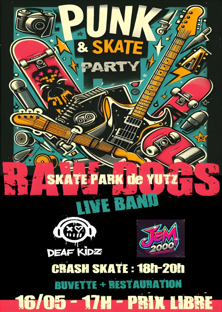 "Punk & Skate Party", événement organisé par Rawdogs au skate park de Yutz
