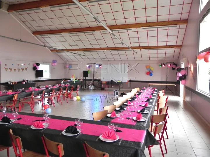 Location et installation de matériel sono et lumière pour un anniversaire dans la salle des fêtes de Champey, Meurthe-et-Moselle