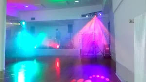 installation sono et lumières Phenix Event dans la salle des fêtes UFTIC à Saint-Avold