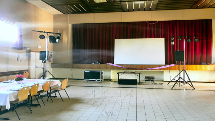 location et installation materiel sono 1200W et jeux de lumière à Garche pour un anniversaire