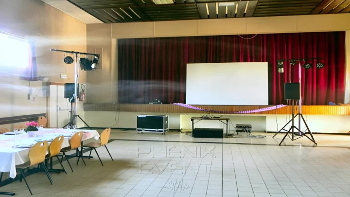 location et installation materiel sono 1200W et jeux de lumière à Garche pour un anniversaire