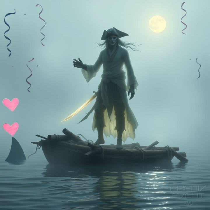 julien, notre capitaine abandonné fantomatique sur un radeau de fortune