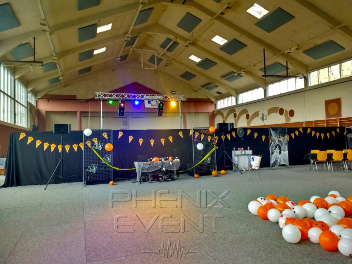 Pack Fête2 installé au gymnase de Valmont pour Halloween