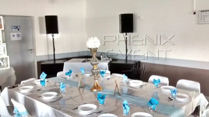 sono 2500w STACK installée dans l'angle de la salle pour mariage oriental à Mainvillers