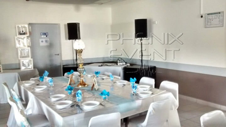 Système de sonorisation 2500w Stack installé pour un mariage au foyer Saint Laurent de Mainvillers