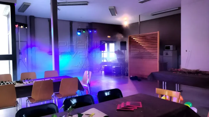 Installation sono 1200W et projecteurs LED à Valmont