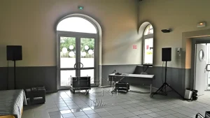 Système de sonorisation 1000W installé dans la salle des fêtes de Hestroff