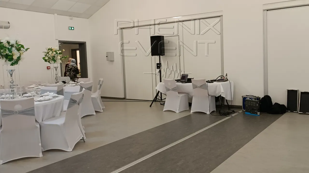 Location et installation du système de sonorisation 1300w Phenix Event au foyer de la cité de Petit-Ebersviller