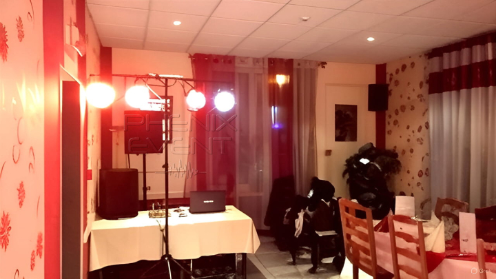 Installation sono 800W et projecteurs LED pour anniversaire à l'Auberge de Delme