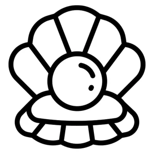 une huitre ouverte avec une perle