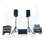 Pack Sono 1500w rms 12X112M Phenix Event vu de face, un système de sonorisation 2.1 professionnel