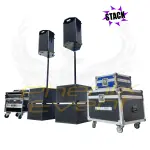 Pack Sono 1900w STACK 10X410T Phenix Event, vu depuis son profil gauche.