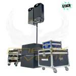 Pack sono 2000w RMS 12X212M STACK Phenix Event, vu du profil gauche