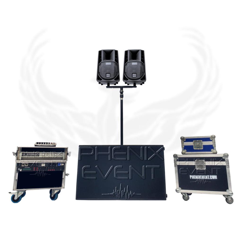 Sono 2600w rms 8X118m Stack Phenix Event, en location, vue de face