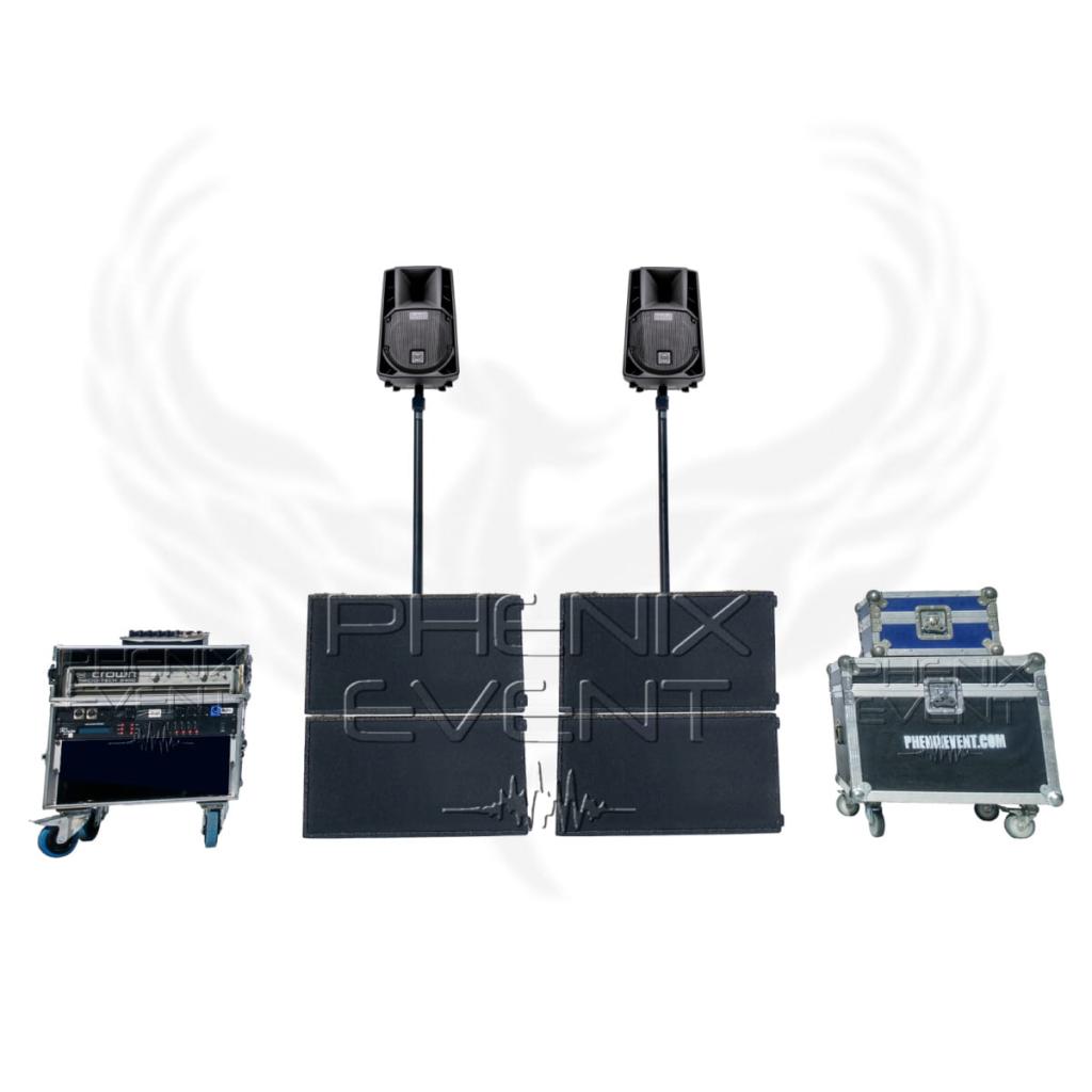 Sono 2800w rms 8x412m Stack Phenix Event, vue de face