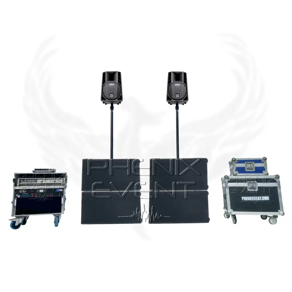 Sono 2800w rms 8x412m Stack Phenix Event, vue de face