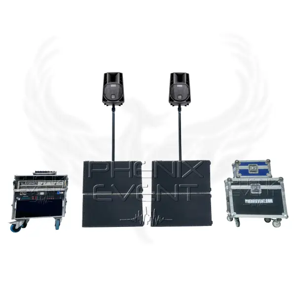 Sono 2800w rms 8x412m Stack Phenix Event, vue de face