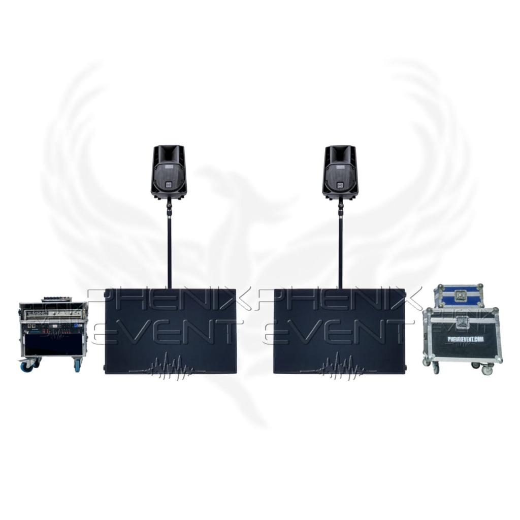 Sono 3800w rms 8X218M Stack Phenix Event, vue de face - en location dans le Grand-Est