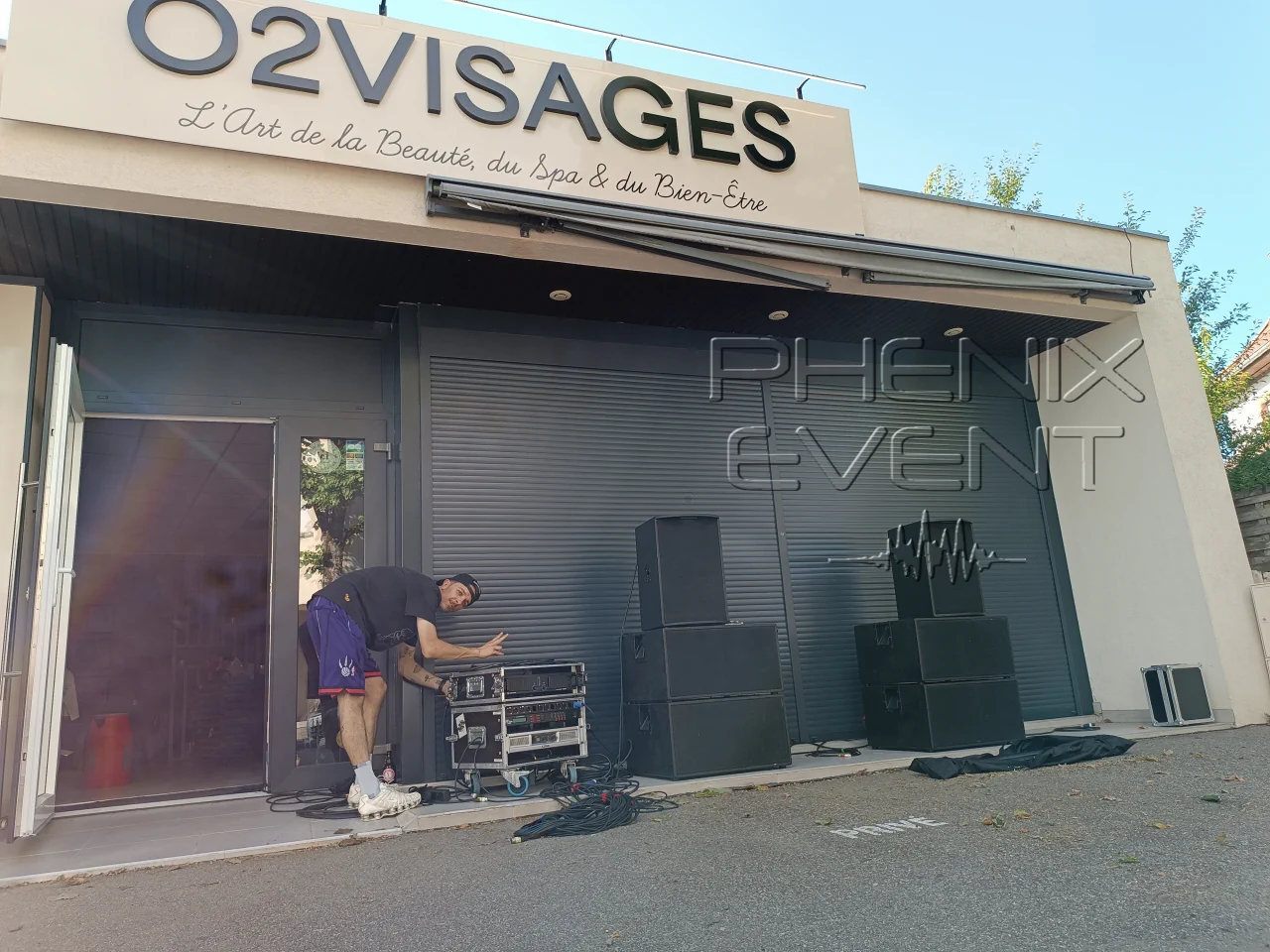 salon o2visage à saint-avold, un système de sonorisation phenix event installé et dj nkbr