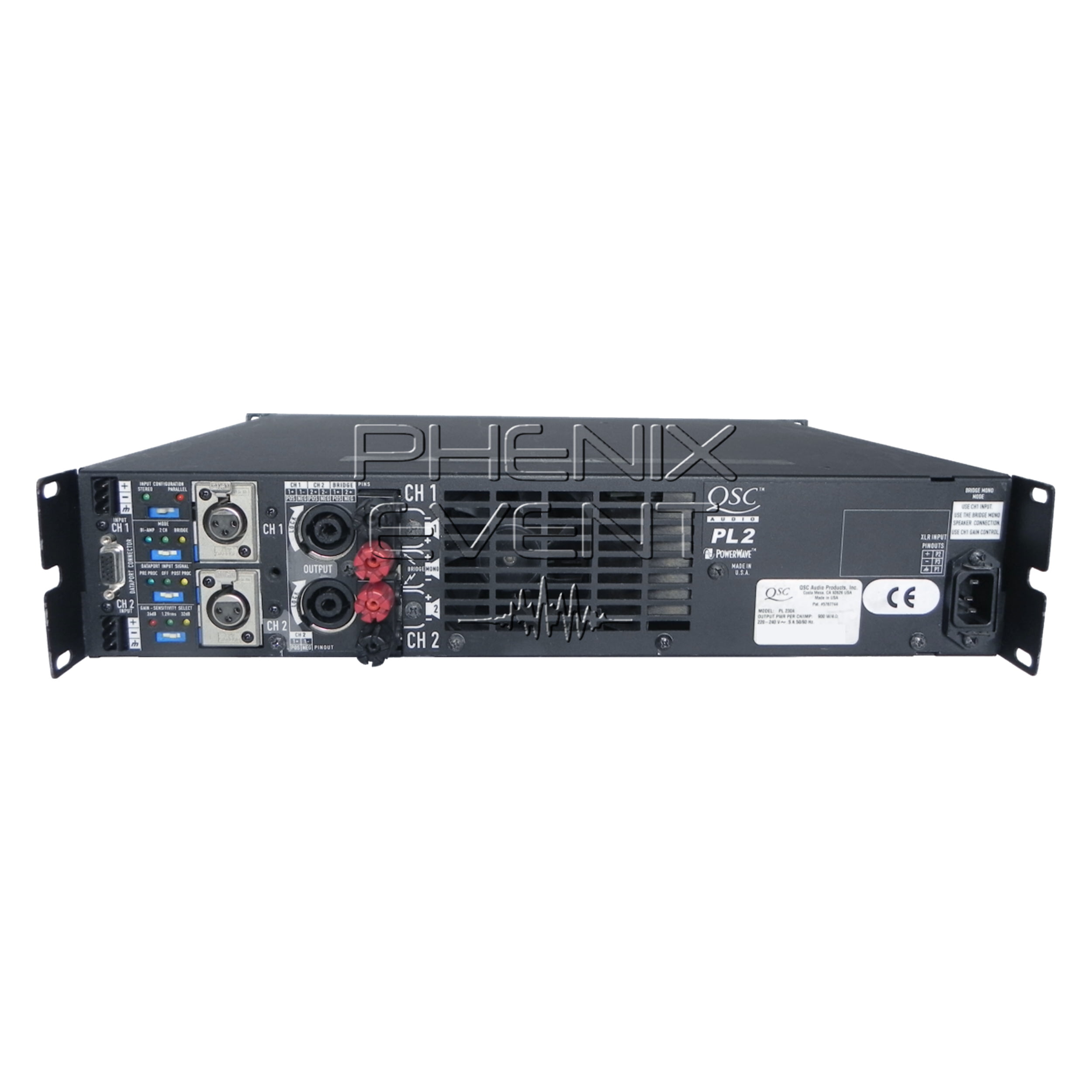 QSC PL 230A - Amplificateur 2x575w / 8Ω | Location | Phenix Event