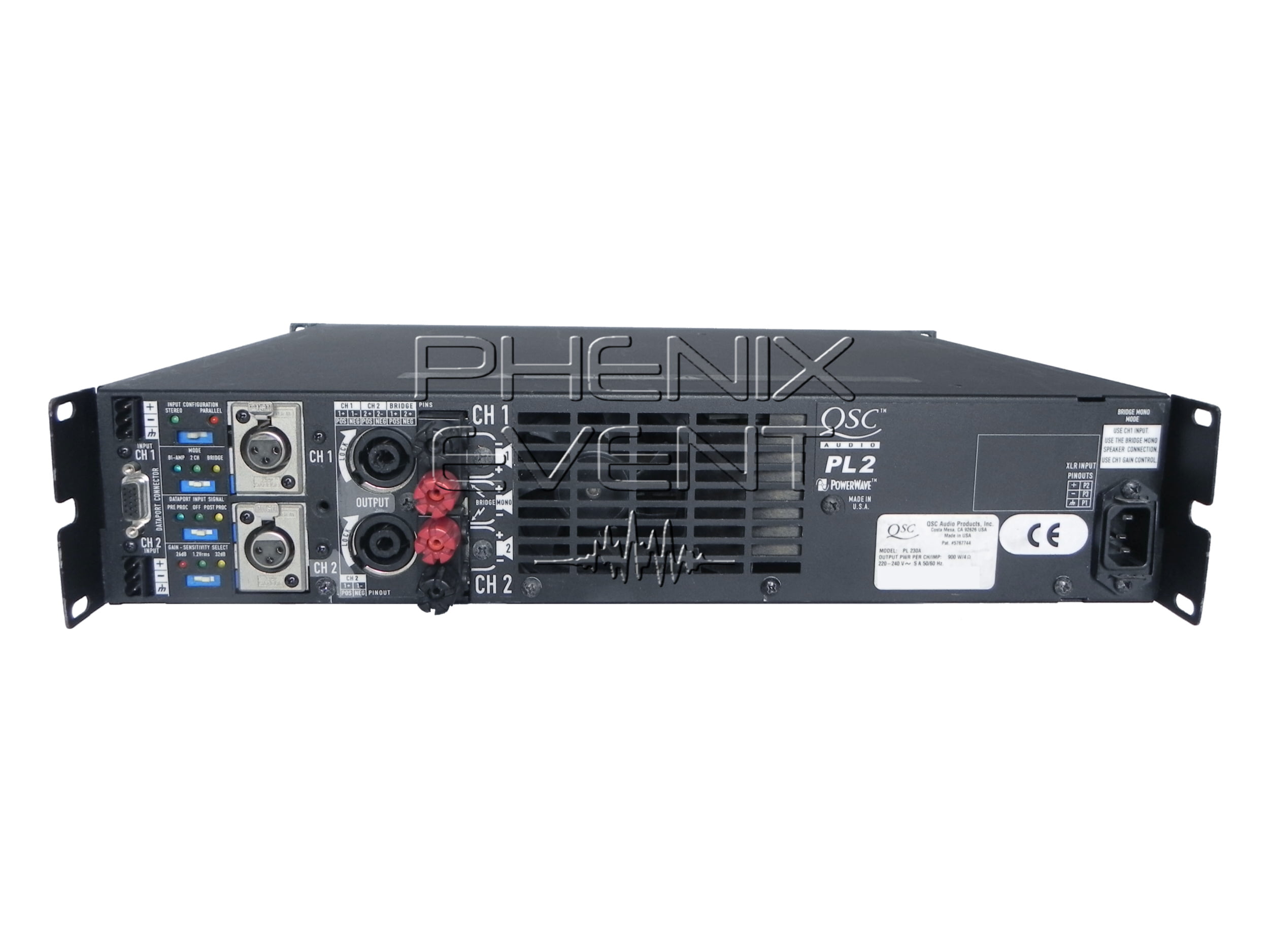 QSC PL 230A - Amplificateur 2x575w / 8Ω | Location | Phenix Event