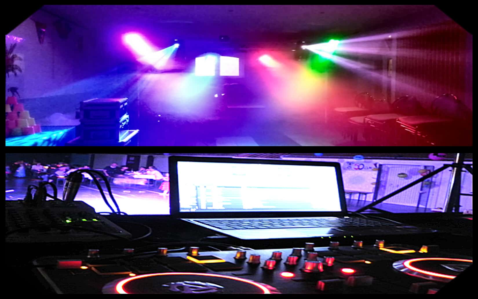 matériel de sonorisation et jeux de lumière